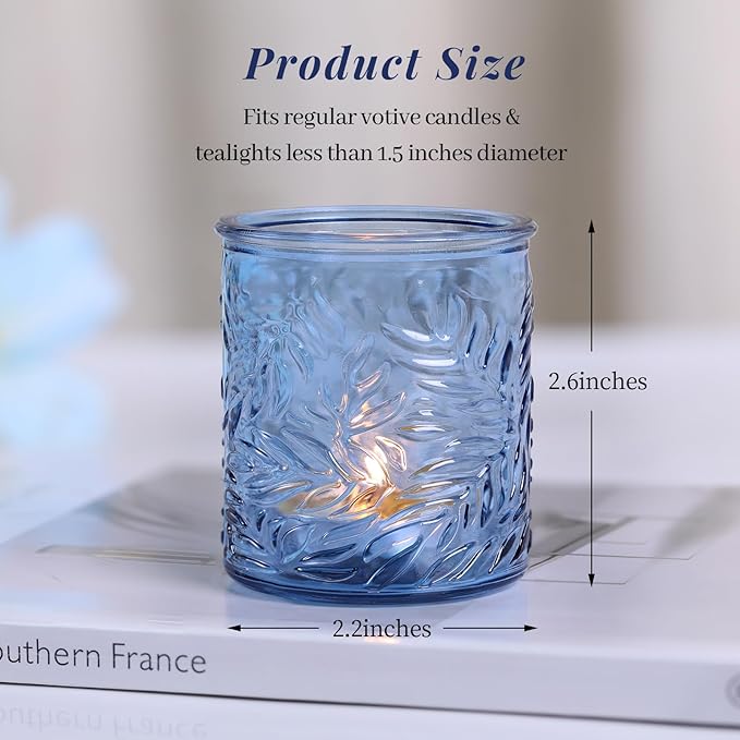 24 pcs Blue Votive Candle Holders, Tea Light Candle Holder - Image 2