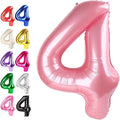 40 Inch Pearlescent Pink Large Number 4 Balloons, Giant Foil Number Four 14 24 by Upgesy