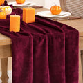 Burgundy Velvet Table Runner 3 Pack Fall Thanksgiving Red Table Runners 20 x by DeZerlor
