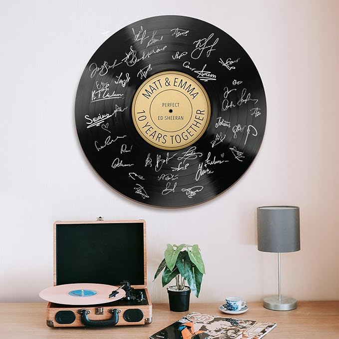 HomeWetBar Personalized Wedding Vinyl Record Alternative Guestbook, Special - Image 6