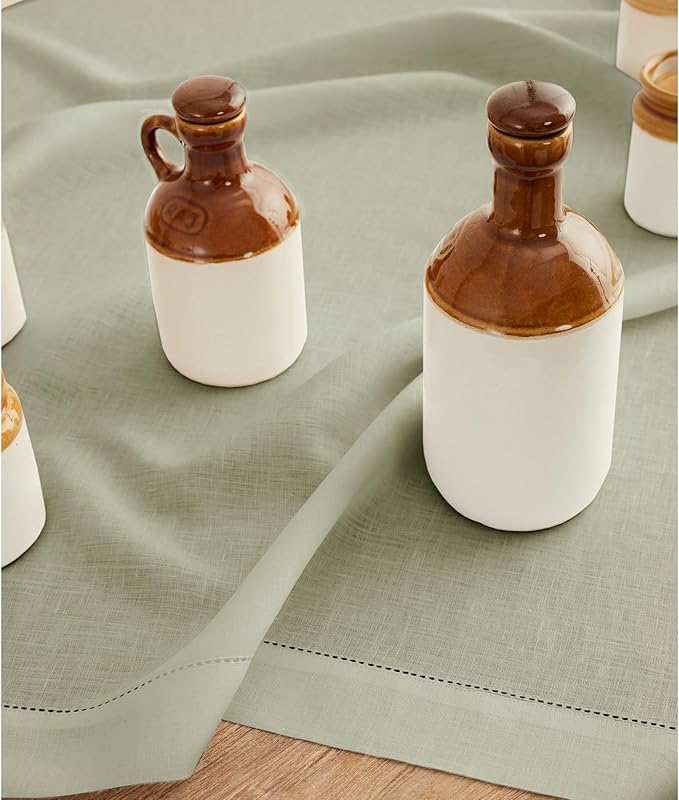 Solino Home Linen Sage Green Table Runner 108 Inches Long - Image 8