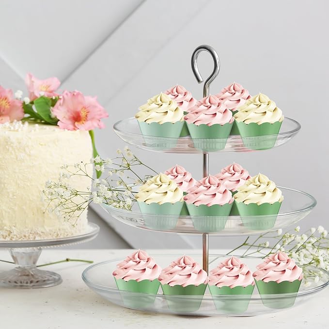 Domensi 100 Pcs Sage Green Cupcake Wrappers Rustic Cupcake Liners Baking Cups - Image 6