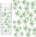 100PCS Light Green Faux Pearls Beads by ZEBMOON