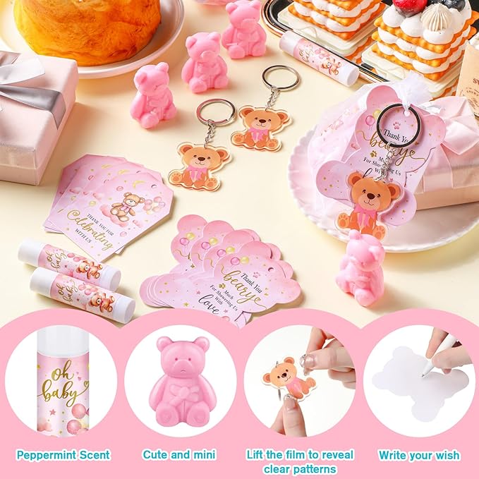 288 Baby Shower Favors Baby Shower Gifts Bulk Lip Balms Soaps Keychains Organza - Image 3