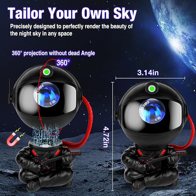 Astronaut Galaxy Projector Lamp – Black Astronaut - Image 5