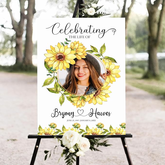 Memorial Sign Celebration of Life Template Funeral Welcome Sign Memorial by Mapileng%E2%84%A2