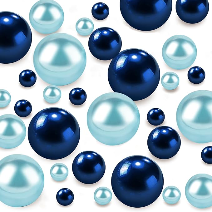 120 PCS 8/14/20mm No Hole Polish Pearl Beads by Cusmation