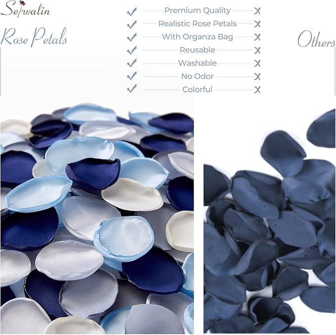 Serwalin 500Pcs Silk Rose Petals Artificial Flower Petals - Image 8