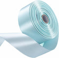1-1/2 Inch Light Blue Satin Ribbon 50 Yards Solid Fabric Ribbons by Celadora