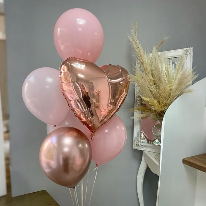 Rose Gold Heart Balloons - Image 6