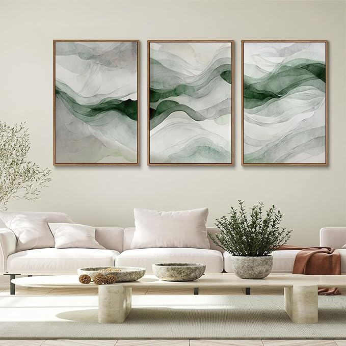 myusuar 3 Piece Large Abstract Framed Wall Art - Image 3