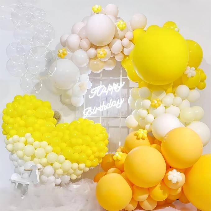 100pcs Balloons, 12 inch Yellow Latex Balloons Helium Quality - Image 5