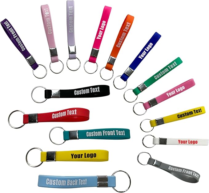 30-5000PCS Personalized Silicone Keychains Custom Bulk - Image 9
