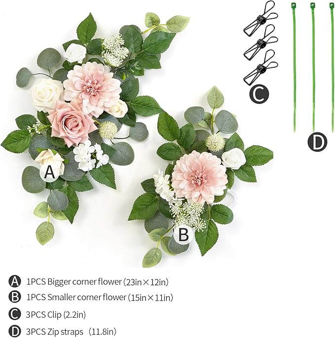 WEIERYUE Artificial Flowers Decorations, Artificial Arch Backdrop Garlandfor - Image 2
