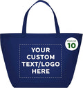 DISCOUNT PROMOS Custom Southern Style Grocery Tote Bags Set of 10 by DISCOUNTPROMOS