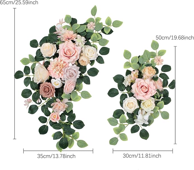 Pack of 2 Artificial Flowers for Backdrop Decoration, Wedding Arch Flowers - Image 4