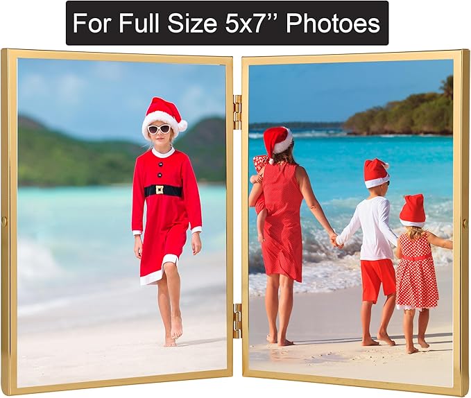 Gold 5x7'' Double Floating Frame - Image 5