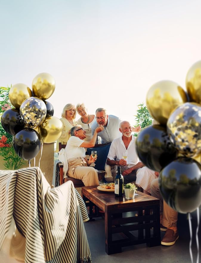 Black and Gold Balloons - Image 4