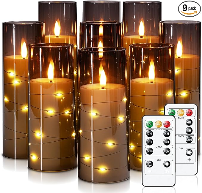 Raycare Flameless Candle with Remote Timer – 9 Flickering Acrylic Battery by Raycare