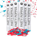 Clover Products Confetti Cannons 6-Pack – Biodegradable Red, Labor day by CloverProducts