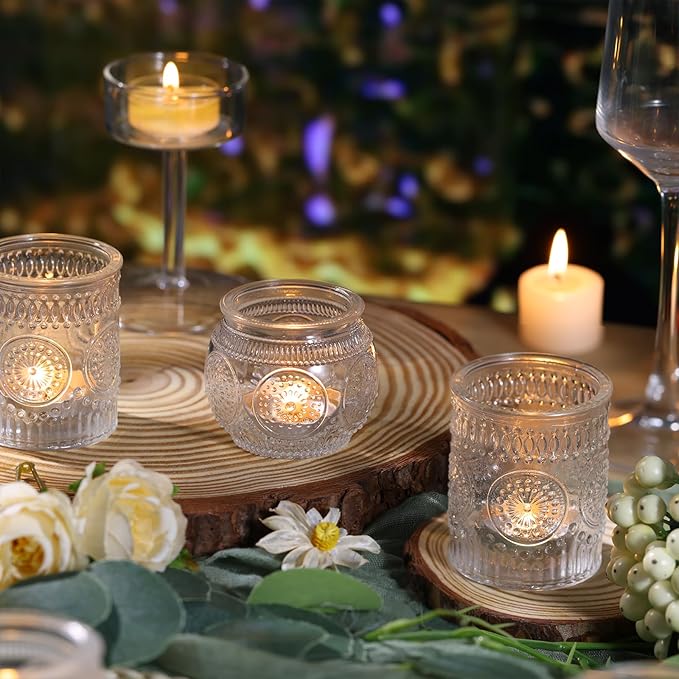 DARJEN 12Pcs Clear Votive Candle Holders - Image 9