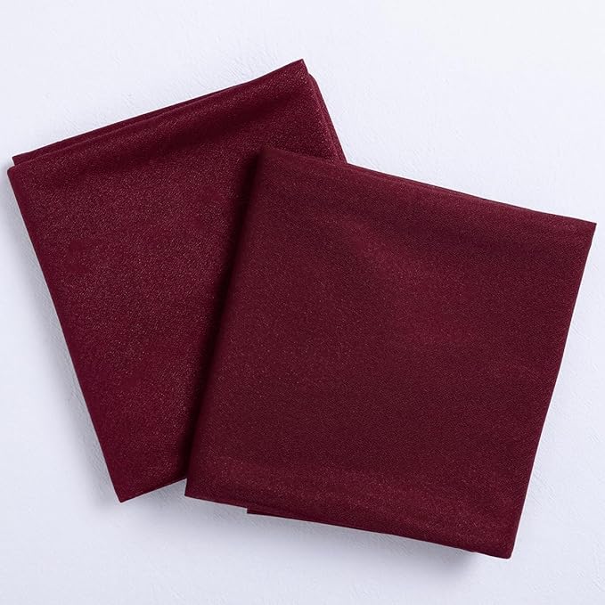 Socomi Wedding Arch Draping Fabric 29" x 20Ft 2 Panels Burgundy Sheer Outdoor - Image 2