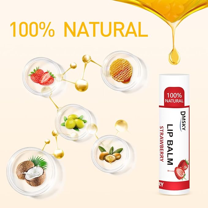 DMSKY 120 Pack Lip Balm, Natural Lip Balm Bulk - Image 5