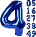 40 Inch Night Blue Large Number 4 Birthday Balloon, Giant Number Four 14 24 34 by Upgesy