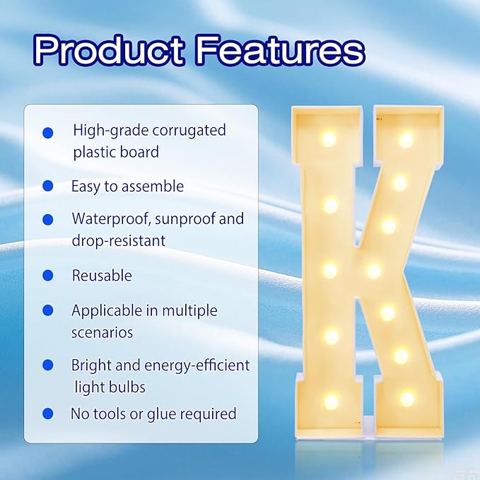 4FT Marquee Plastic Letters K - Image 2
