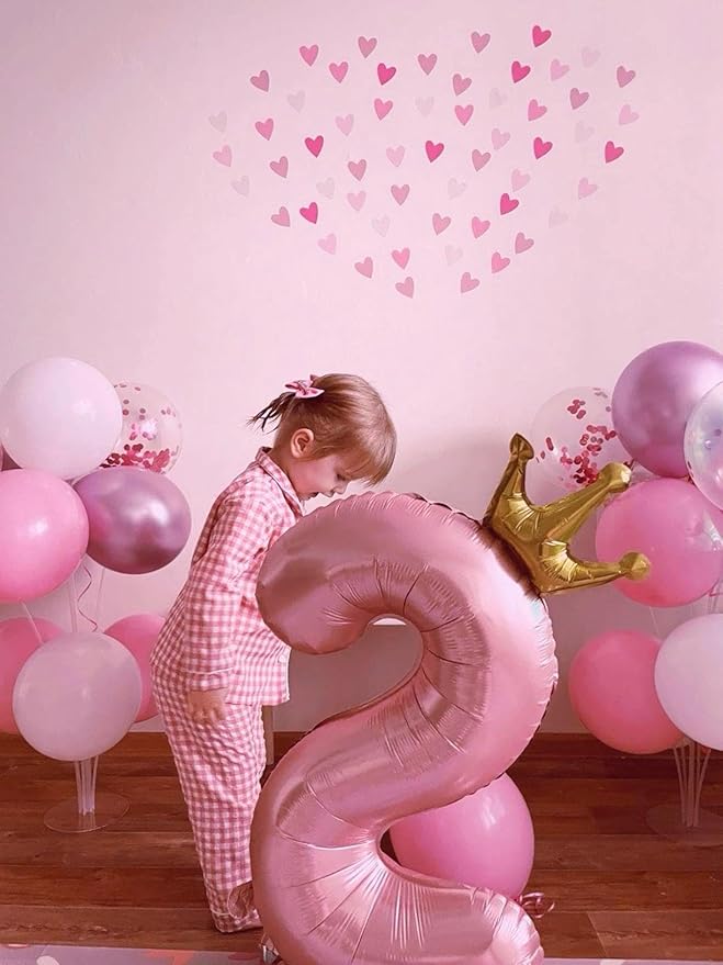 Big 40 Inch Pink Crown 2 Number Balloon Birthday Decoration, 2026 Pink Crown - Image 9