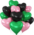 Black Green Pink Heart Balloons by Adorely