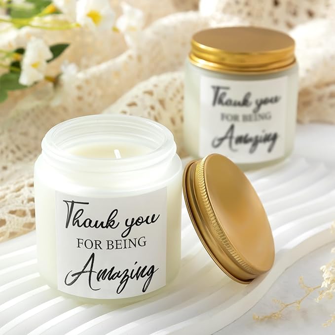 MTLEE 20 Pcs Thank You Gifts Candles 3.5 oz Employee Appreciation Inspirational - Image 5