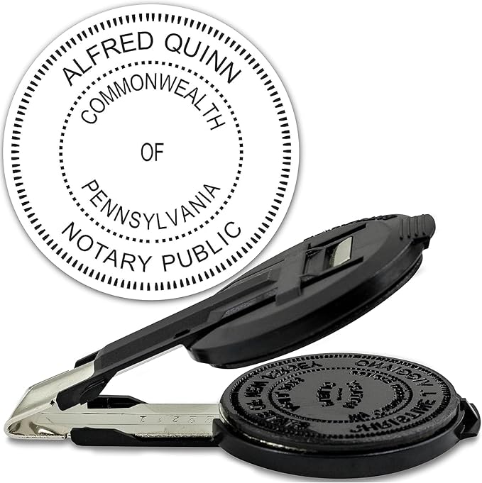 MaxMark Insert Only for Notary Seal Round Embosser for Pennsylvania State by Maxmark