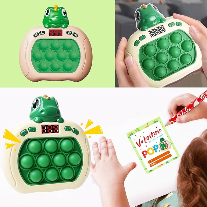 Dinosaur Quick Push Bubble Game, Pop Fidget Light up Puzzle Game Sensory Toys - Image 5
