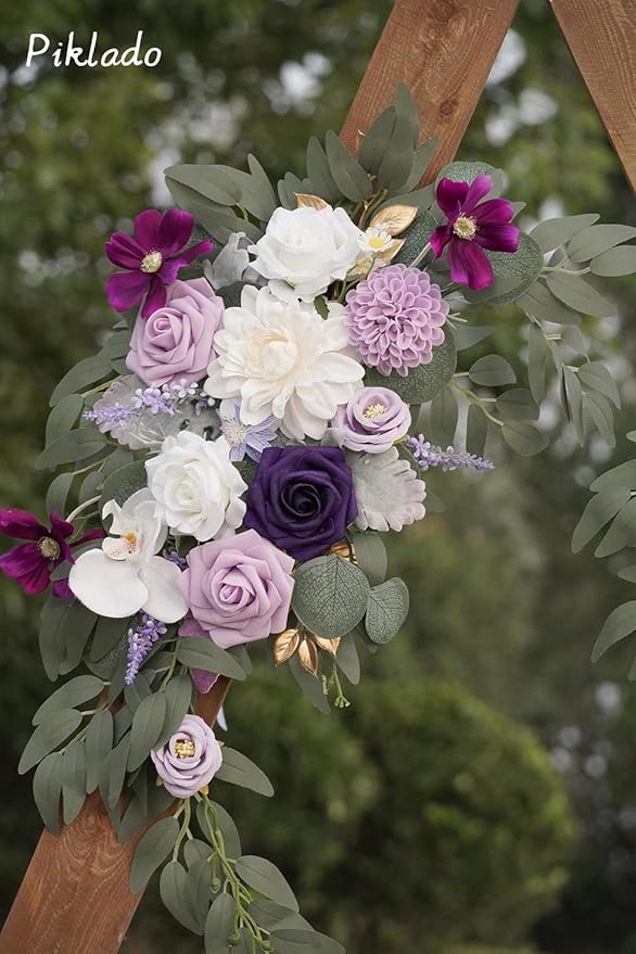 Faux Flower Swag Set of 2 for Wedding Welcome Signs Floral Swag Wedding - Image 5