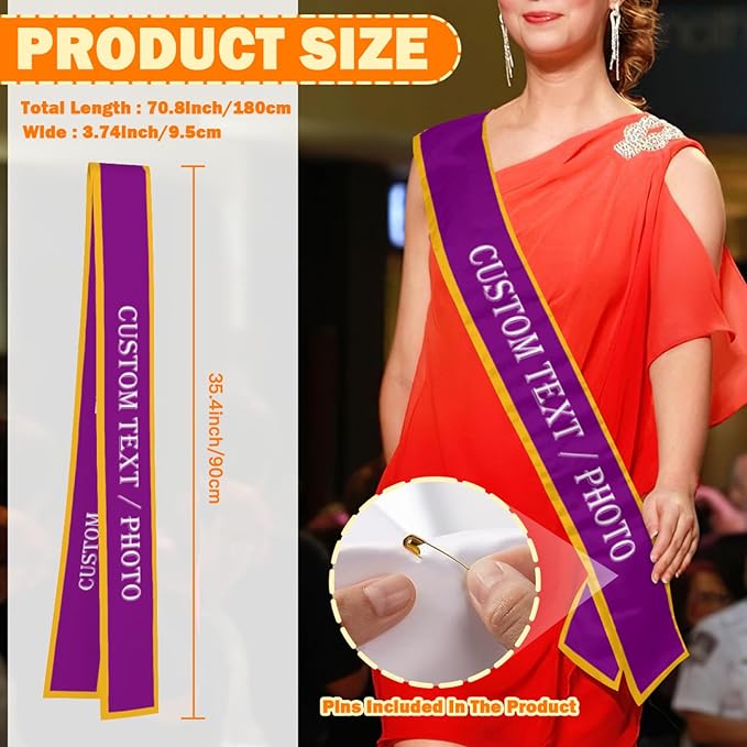 Custom Sash, Personalized Birthday Sash - Image 3
