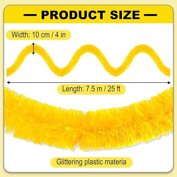25 Feet Metallic Twist Tinsel Garland Backdrop - Image 2