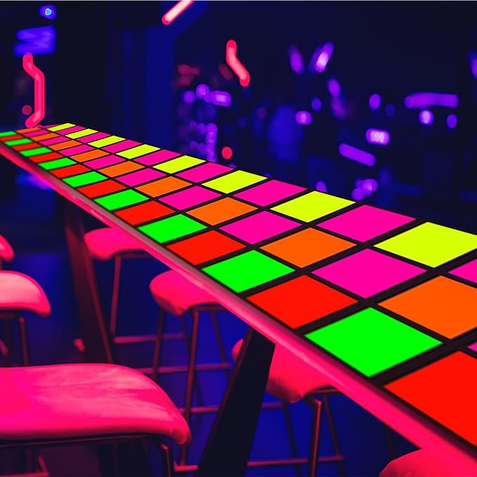 Haull 236 x 39 Inch Neon Light up Dance Floor Glow in The Dark Floor Runner - Image 5