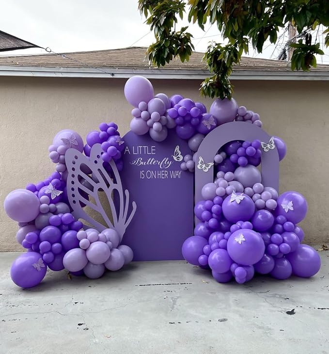 Bezente Dark Purple Latex Party Balloons - Image 8