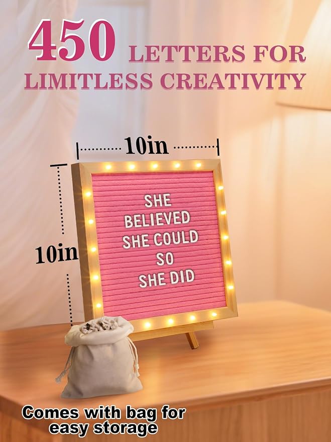 Light up Changeable Felt Letter Board Sign - Image 6