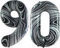 GOER Number 90 Balloons for 90th Birthday Party Decorations, 42 Inch Jumbo Foil by GOER