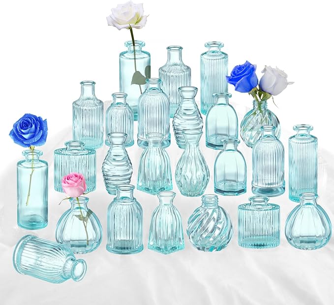 Bud Vases in Bulk 24, Small Vases by PHUNTTEK