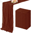 12 Pack Terracotta Cheesecloth Table Runner 10FT Boho Rustic Cheese Cloth Table by FoliafeelHome