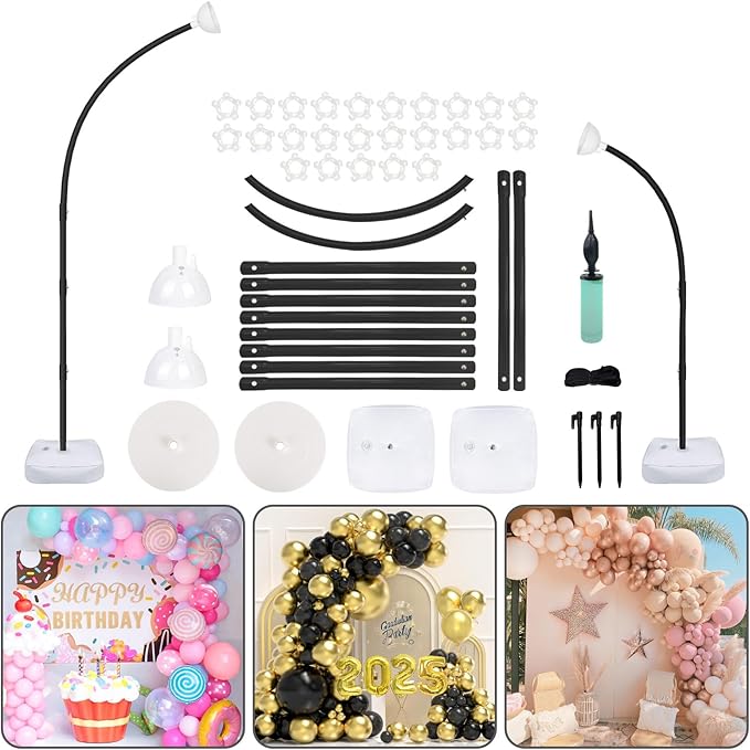 AerWo Balloon Arch Kit Stand, 8.2ft+6ft Half Arch Balloon Stand by AerWo