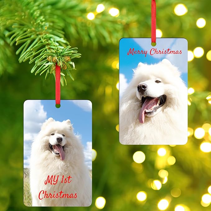 Personalized Christmas Ornaments 2025 Double-Sided Custom Photo Picture Text by HooAMI