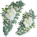 Artificial White Wedding Arch Flower Swags Set of 2 by UdoulaFlowersforLife