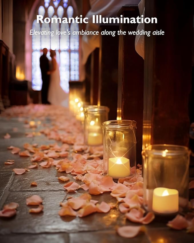 Homemory 12pcs Remote Timer LED Tea Lights Candles, 400+Hours Flickering - Image 8