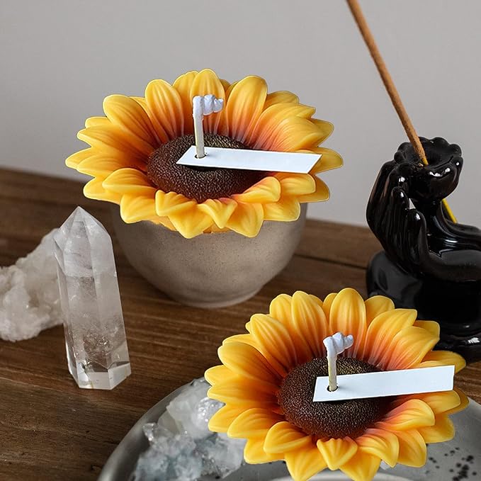 Wehous 2PCS Large Sunflower Silicone Molds, 3D Flower Silicone Molds - Image 5