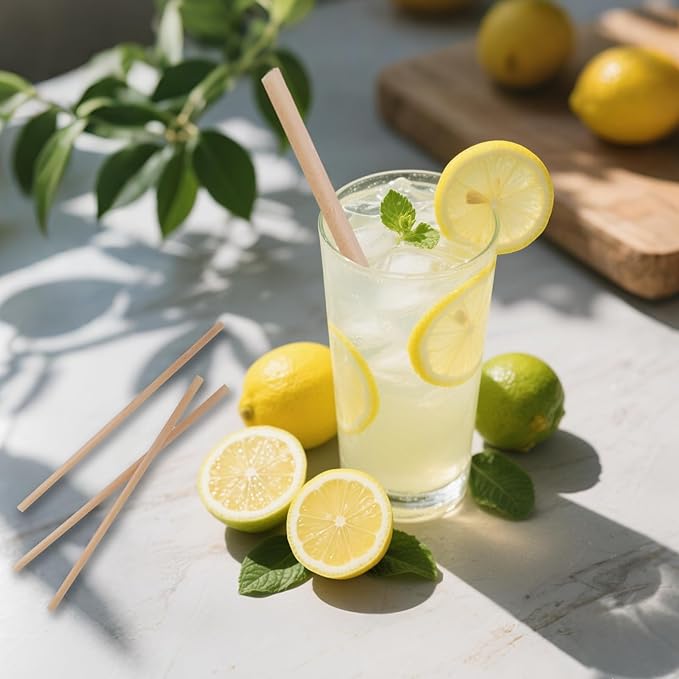 200 Pcs Sugarcane Straws Disposable, 5 In Drinking Agave Long Edible - Image 7