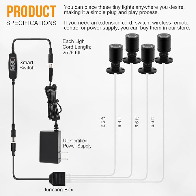 Taysing LED Spot Light Indoor Little Mini Spotlight Accent Lights - Image 6